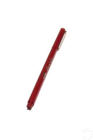 Burgundy red pen with silver tip and clip.