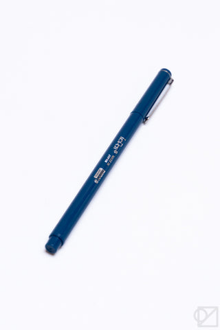 Deep blue pen with silver tip and clip.
