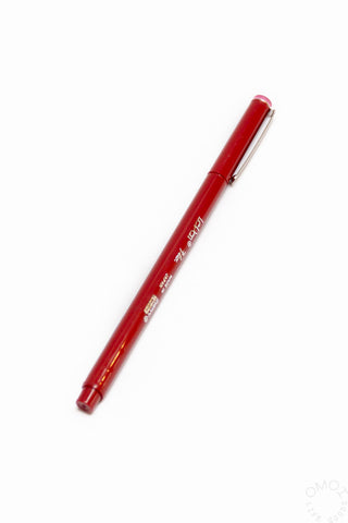 Burgundy Flex retractable pen with metallic tip and clip