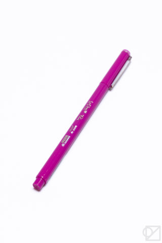 Magenta Flex retractable pen with metallic tip and clip