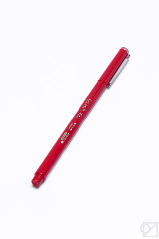 Red Flex retractable pen with metallic tip and clip