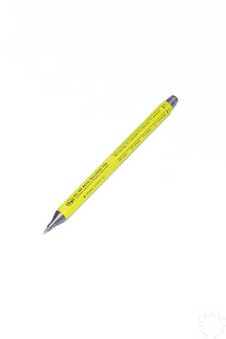 Neo Citron yellow gel ink metal pen with silver tip and clip