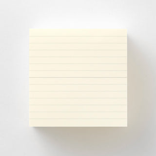 Cream lined memo pad sheet with horizontal ruled lines