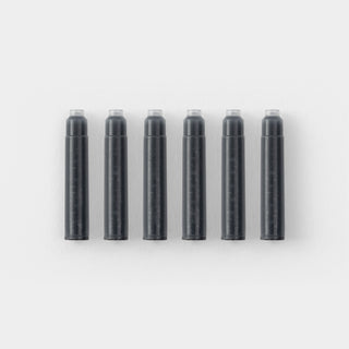 Set of fountain pen ink cartridges, dark gray-blue cylinders