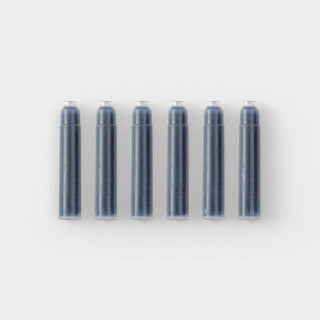 Set of fountain pen ink cartridges, light blue-black tinted cylinders
