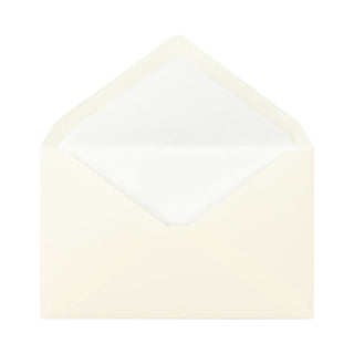 Cream paper envelope with diamond flap