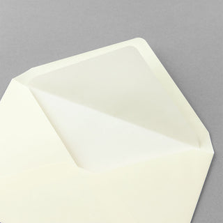 Cream envelope close-up showing inner fold and open flap