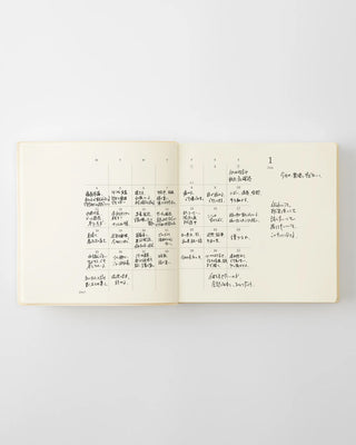 Open page-a-day planner with handwritten note blocks and date headings