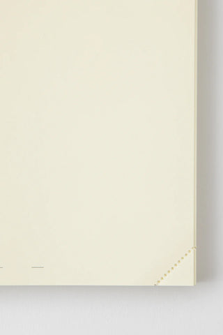 Close-up of A5 journal notebook cover with dotted edge detail at bottom
