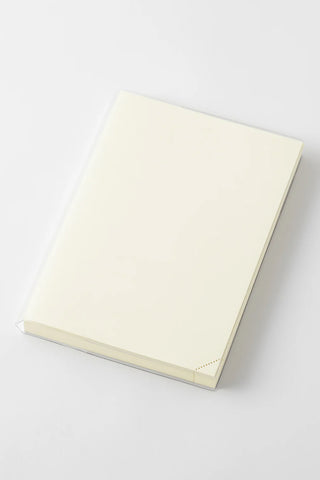 Cream A5 page-a-day journal with smooth cover and page-edge crease