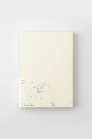 A5 cream page-a-day journal notebook cover with sketch graphic and MD mark