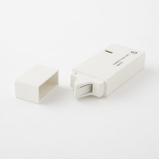 MIDORI correction tape dispenser, 5mm white case with exposed tape