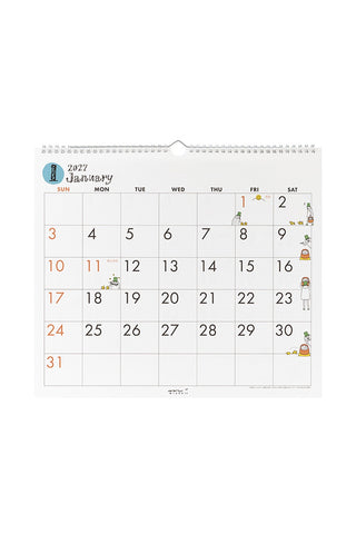 Midori 2027 Ojisan Wall Calendar
