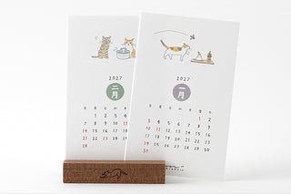 Midori 2027 Sayo Koizumi Cats Stand Calendar