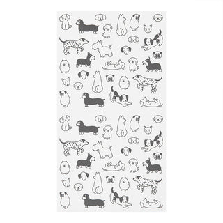 Dog and cat planner sticker sheet with repeating black outline animal designs