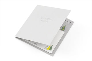 Stack of forest tree illustrated sticky notes with a glimpse of the pad underneath