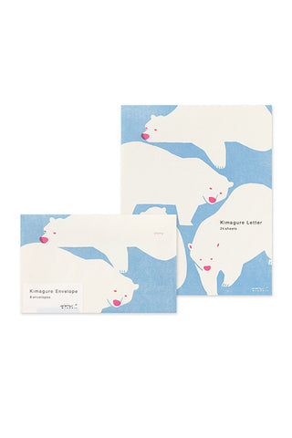Polar bear letter stationery set with paper pad and envelopes