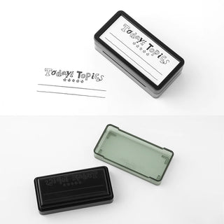 Today's Topics paintable block stamp with clear and black ink base pieces