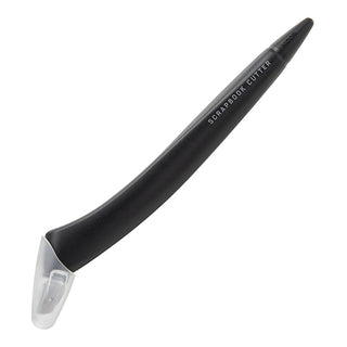 Midori scrapbook cutter with black handle and clear blade guard