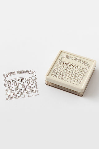 Midori Soft Color Paintable Block Stamp Habit Tracker