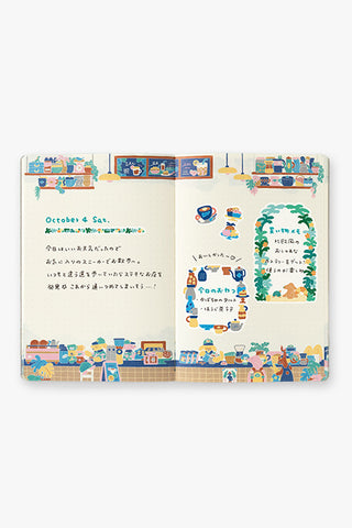 Midori Yuru Log B6 Dot Grid Notebook Coffee Shop