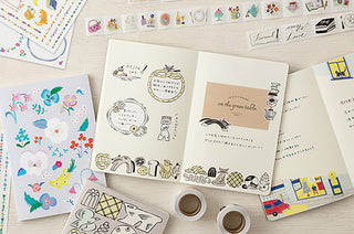 Midori Yuru Log B6 Dot Grid Notebook Sweets & Animals