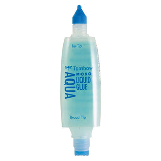 Tombow Mono Aqua liquid glue bottle with pen tip and blue nozzle