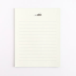 Otter letter set lined letter sheet with small otter illustration and lines