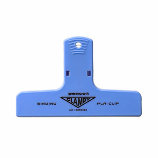 Plastic binder clip, light blue, PLA-clip binder clamp front
