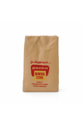 PENCO brown paper bag pen holder with front General Store logo