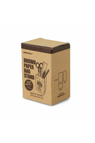 PENCO brown paper bag pen holder packaging box with bag and stationery icons