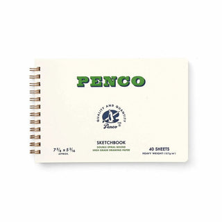 Heavy sketchbook front cover, spiral binding, white, 40 sheets heavy weight paper