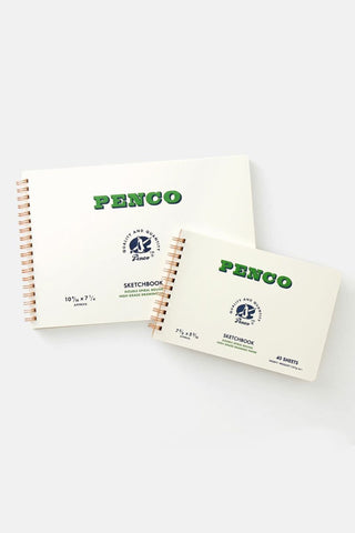 PENCO heavy sketchbook, spiral-bound, white cover, 40 sheets