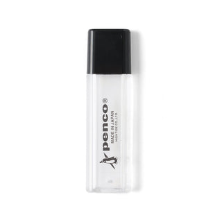 Transparent PENCO refill case with black cap, made in Japan label