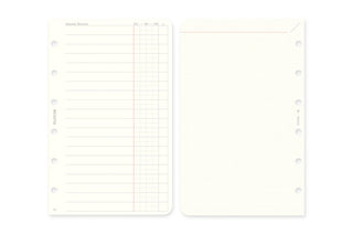 Mini weekly schedule refill pages, two-panel layout with blank weekly grid