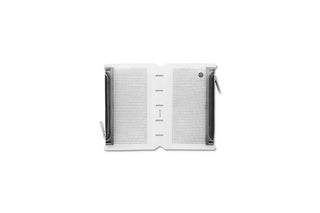 Fastener case mini-5, open view with gray mesh pages and side clips