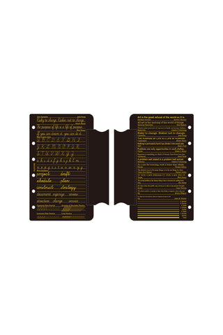 PLOTTER mini leather penholder with lifter, black open folder with card slots