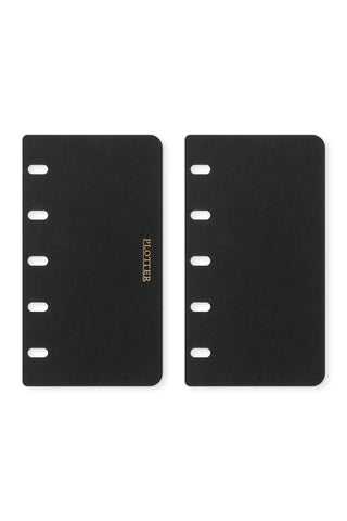 Plotter Lifter mini-5 black refills, two matching pages with 5-hole layout