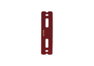 Red-brown elastic binder strap with two attachment slots