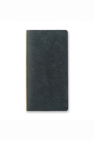 Navy narrow leather 6-ring binder, front cover