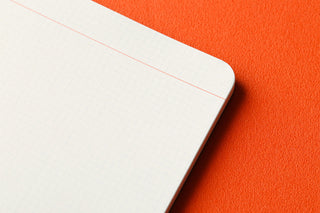 PLOTTER 2mm grid memo pad refill corner, white page with red grid line