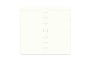 2mm grid memo pad refill pages, white with center binding and punched perforations