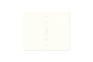 Mini refill memo pad sheets, white with faint 2mm grid and punched spine holes
