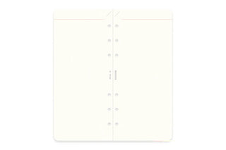 Two blank white memo pages with punched holes for 2mm grid refill