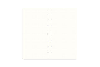 5mm dot grid refill memo pad insert pages, open with faint dot grid marks