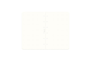 White dot grid memo pad sheets with central fold