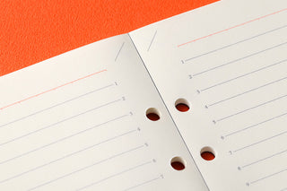 Lined To Do List refill pages with punched holes and red guide numbers