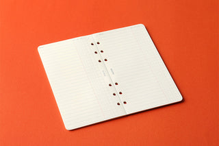 Refill memo pad, closed white grid sheets with punched holes and dotted checklist line