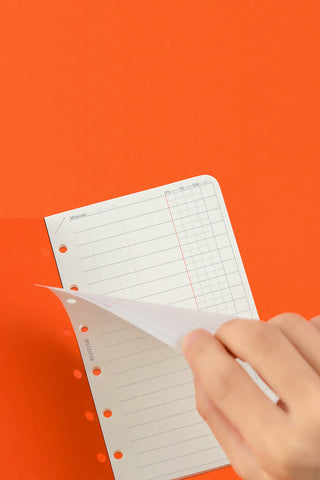 To Do List refill memo pad pages with grid lines, hand writing with pen