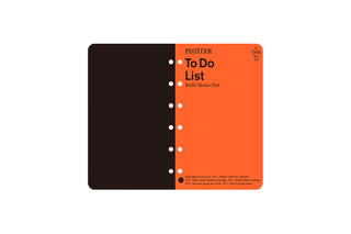 To Do List refill memo pad mini with black and orange covers, lined back section